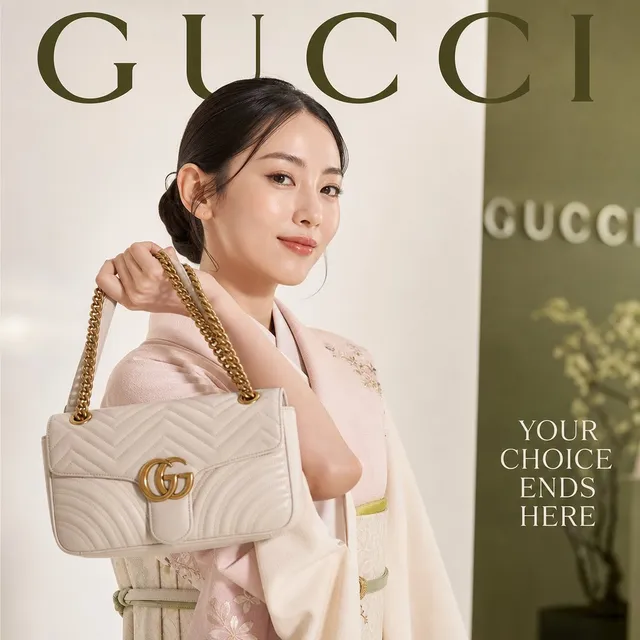 Ultra-realistic luxury fashion brand campaign magazine co...