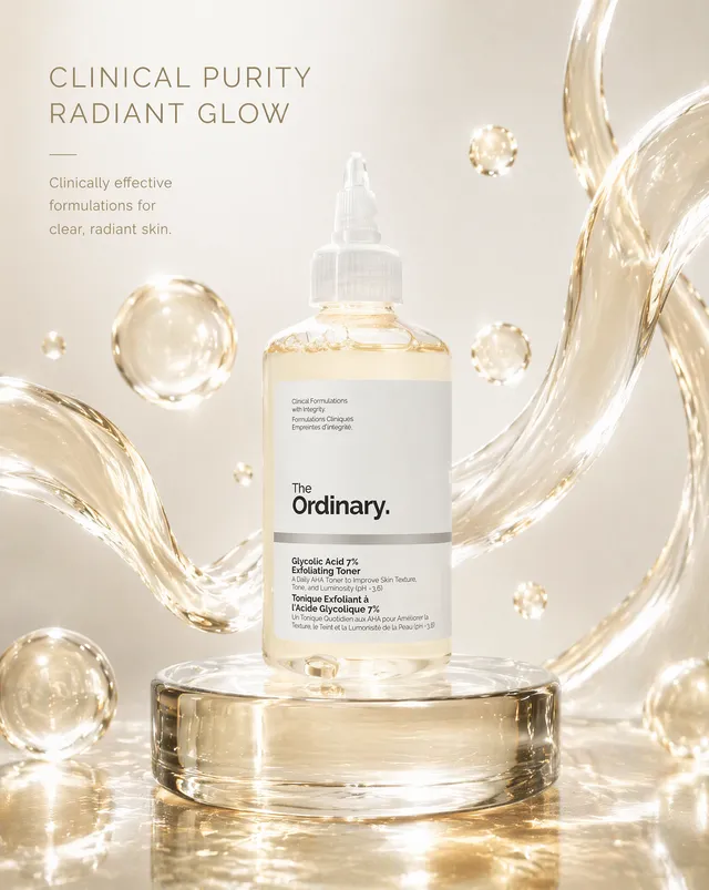 (Luxury clinical skincare advertisement), (minimalist whi...