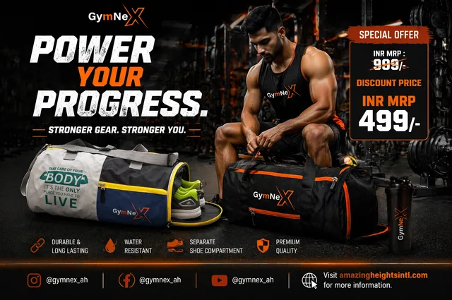 GymNeX - Power Your Progress. Professional gym advertisin...