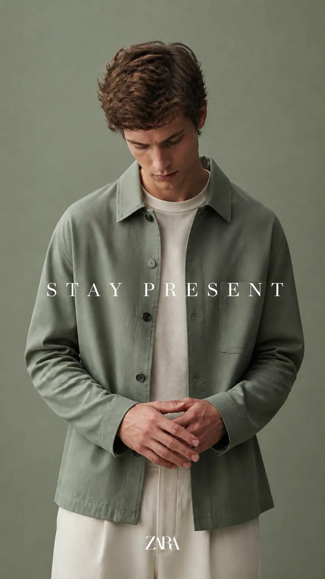 Premium Zara fashion editorial.